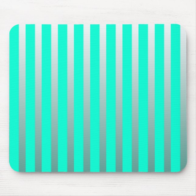 Mint And Sliver Stripes Mouse Pad (Front)