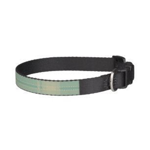 Mint and Tan Plaid Pet Collar