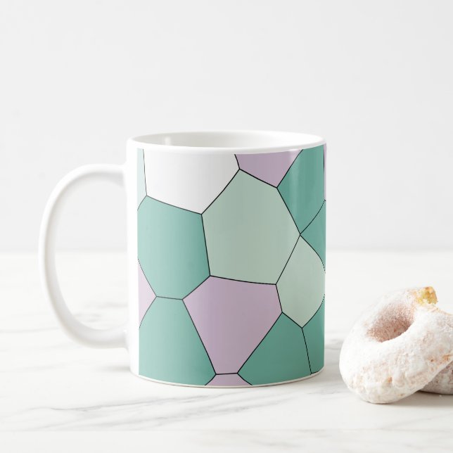 Mint and Violet Coffee Mug (With Donut)
