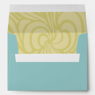 Mint and Yellow Succulent Wedding Envelope