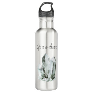 Mint Aqua Crystals Dream Stainless Steel Water Bottle