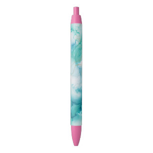 Mint Aqua Ink Marble Pen