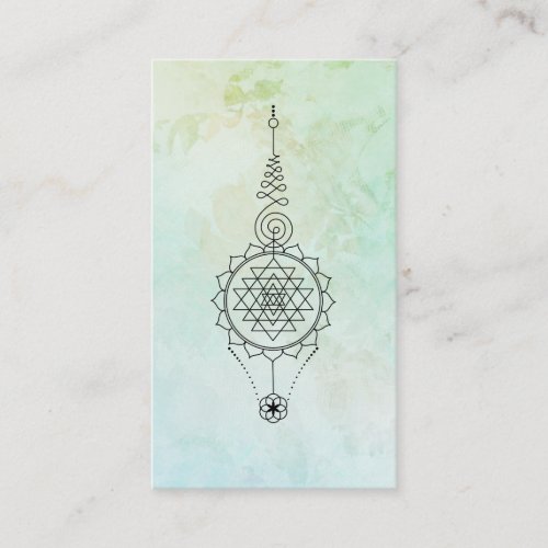  Mint Aqua Reiki Energy Healing Nirvana Business Card