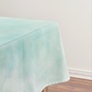 Mint Aqua Tie Dye Tablecloth