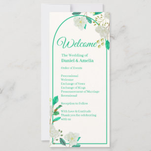 Mint Arch Wedding Ceremony Program