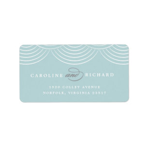 Mint Art Deco String Lights Return Address Label
