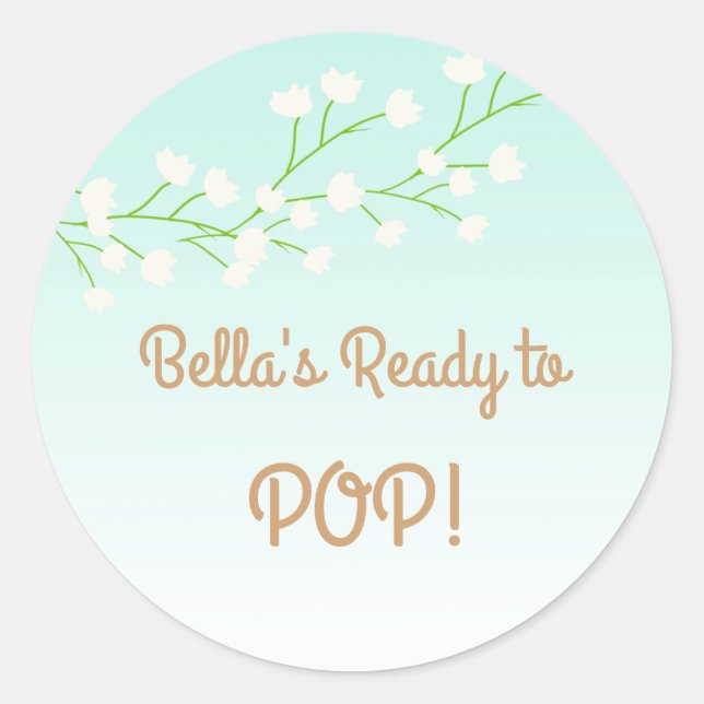 Mint Baby's Breath Ready to Pop Stickers (Front)
