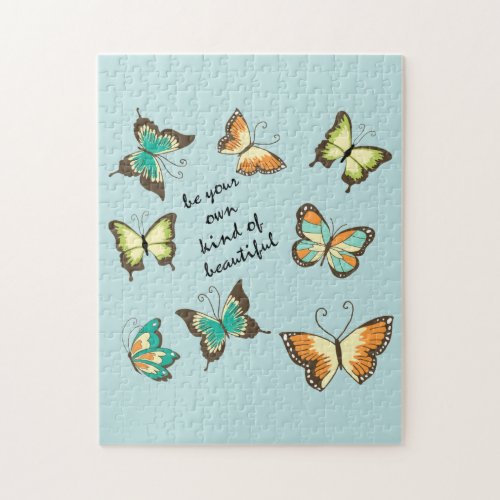 Mint Be Your Own Beautiful Butterflies Jigsaw Puzzle