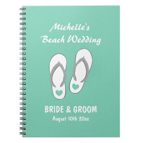 Mint beach theme wedding organizer planner book