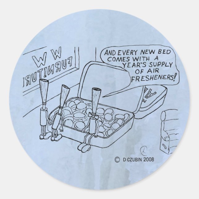 Mint Bed Classic Round Sticker (Front)