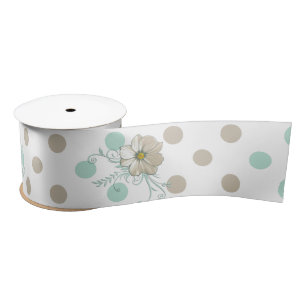 MINT BISQUE DOTS STRIPES Ribbon