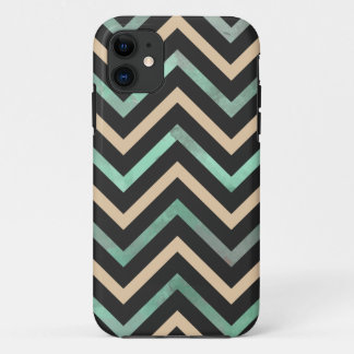 Mint Black Tan Chevron iPhone 11 Case