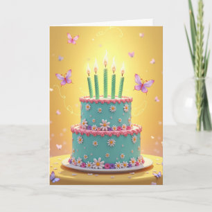 Mint Blossom Birthday Card