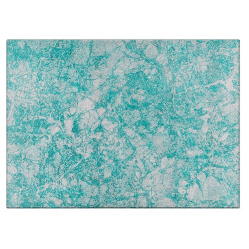 Mint Blue  White Marble Texture  Cutting Board