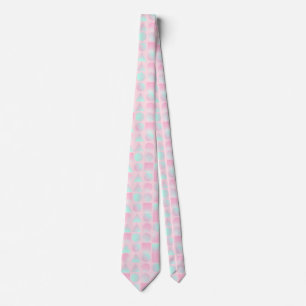 Mint Blush Pink Abstract Trendy Collection Neck Tie