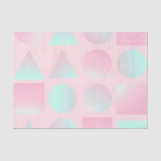 Mint Blush Pink Abstract Trendy Collection Tissue Paper