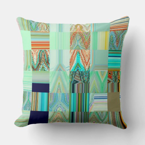 Mint Bohme Square Throw Pillow