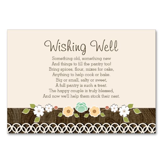 Mint Boho Rustic Wedding Shower Wishing Well Card Zazzle Com