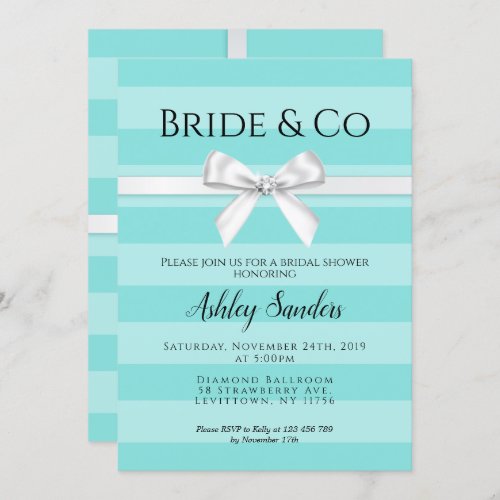 Mint Bride  Co Bridal Shower Invitation