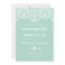 Mint Brocade Lace Wedding Invitation