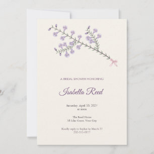 Mint Bush Blossom Bridal Shower Invitation
