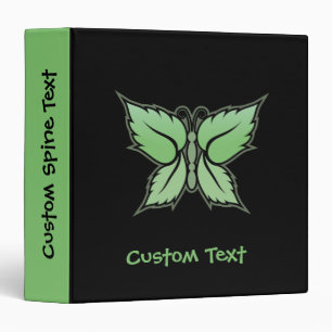 Mint Butterfly 3 Ring Binder