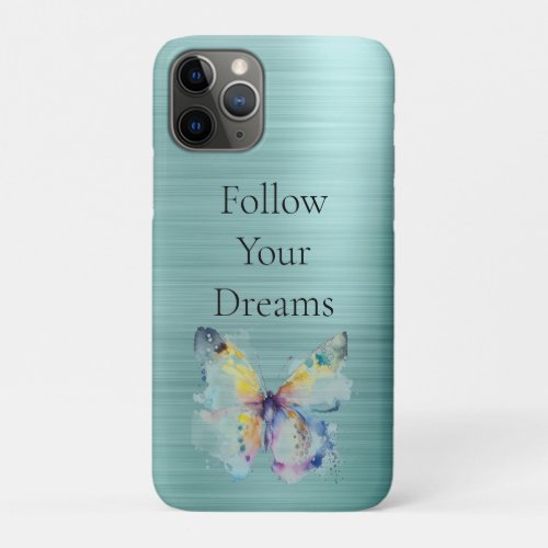Mint Butterfly iPhone 11 Pro Case