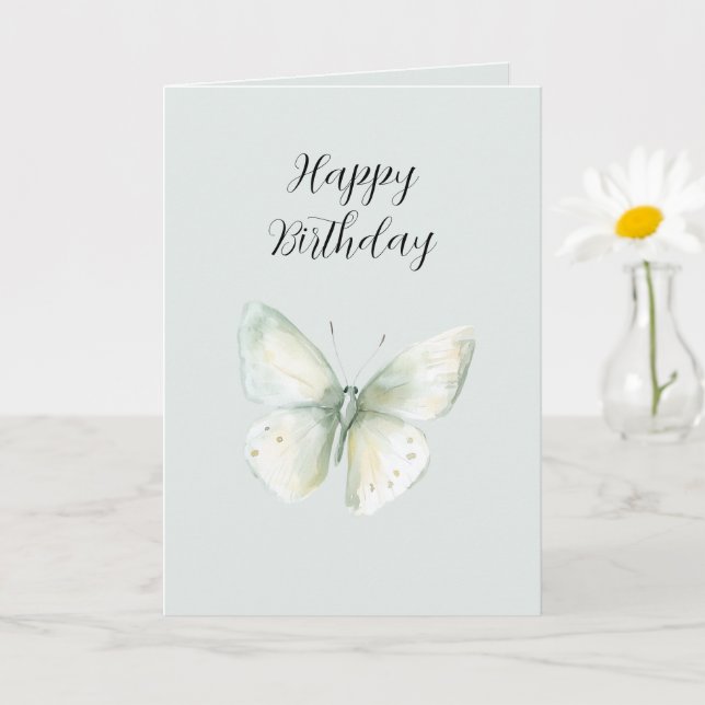 Mint Butterfly Joy Card (Small Plant)