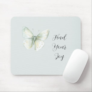 Mint Butterfly Joy Mouse Pad