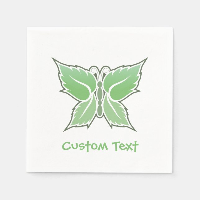 Mint Butterfly Napkins (Front)