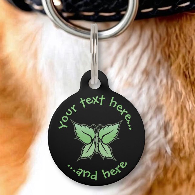 Mint Butterfly Pet ID Tag (Creator Uploaded)