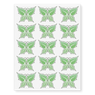 Mint Butterfly Temporary Tattoos