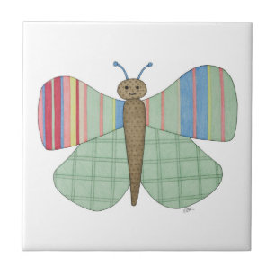 Mint Butterfly Tile