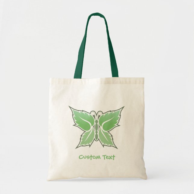 Mint Butterfly Tote Bag (Front)