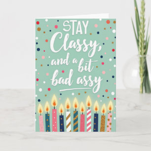 Mint Candle Birthday Card