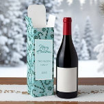 Mint Candy Cane Christmas  Wine Box<br><div class="desc">Dress up your holiday wine gifts with this festive gift box featuring a mint candy cane pattern in cool coastal tones. Perfect for Christmas parties, family celebrations, or hostess gifts, it adds a fresh, modern twist to traditional holiday wrapping. Personalize with your family name or year for a thoughtful touch....</div>