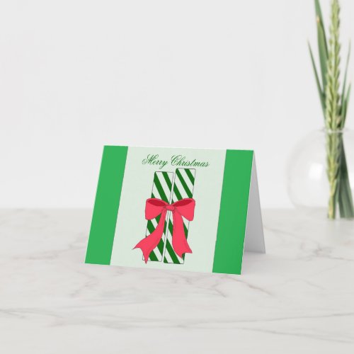 Mint Candy Sticks Holiday Card