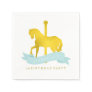 Mint Carousel Horse Birthday Party Paper Napkins