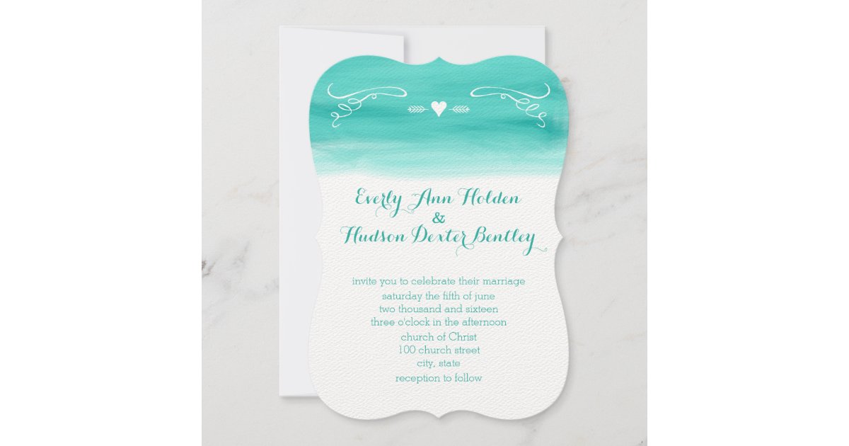 Mint Chalkboard Elements Die Cut Wedding Invitation Zazzle
