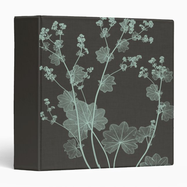 Mint & Charcoal Nature Study I 3 Ring Binder (Front/Spine)