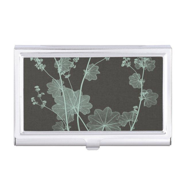 Mint & Charcoal Nature Study I Case For Business Cards (Front)