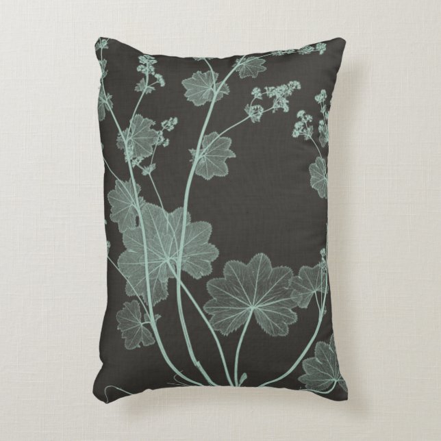 Mint & Charcoal Nature Study I Decorative Pillow (Front(Vertical))
