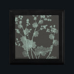 Mint & Charcoal Nature Study I Keepsake Box<br><div class="desc">Floral</div>