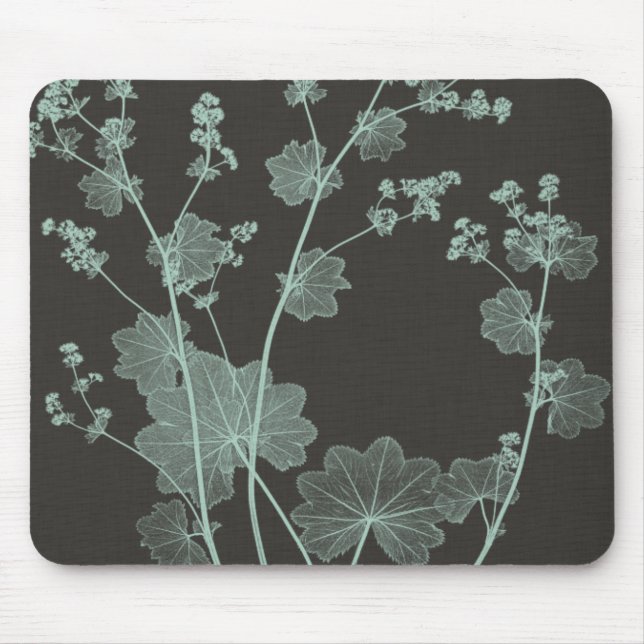 Mint & Charcoal Nature Study I Mouse Pad (Front)
