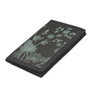 Mint & Charcoal Nature Study I Tri-fold Wallet