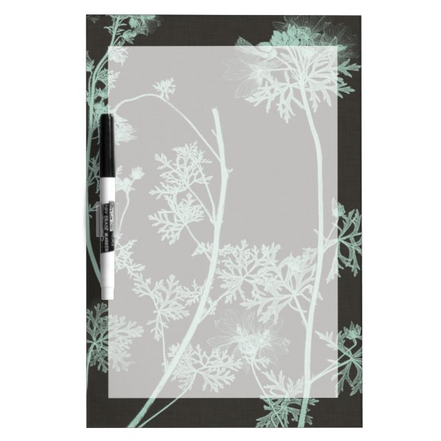 Mint & Charcoal Nature Study IV Dry-Erase Board (Front)