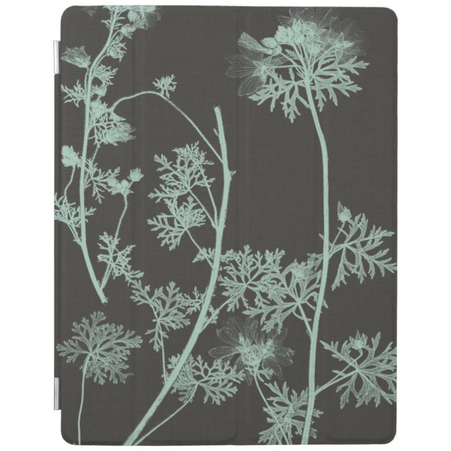Mint & Charcoal Nature Study IV iPad Smart Cover (Front)