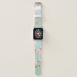 Mint,cherry blossom, spring flower,japanese,sakura apple watch band