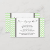 Mint Chevron Baby Shower Book Request Card (Front/Back)