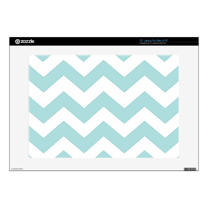 mint chevron laptop skin